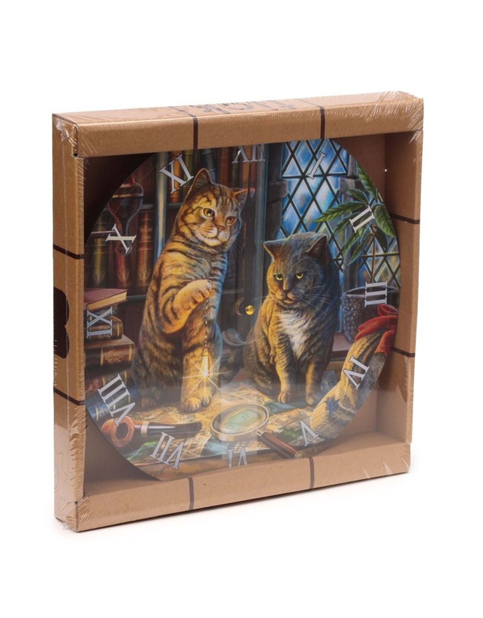 Puckator Giftware and Collectables - Wall clock  Purrlock Holmes Cat Lisa Parker
