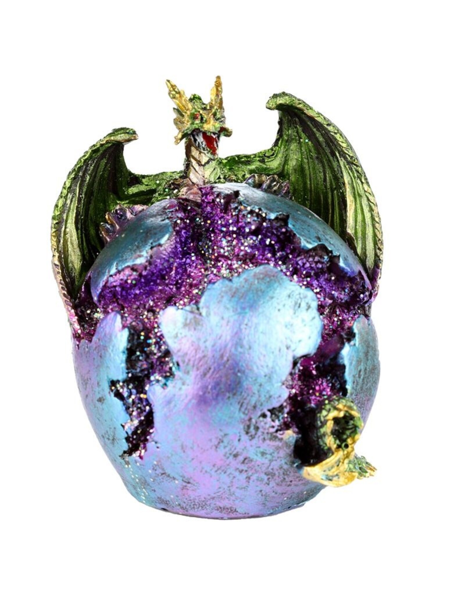 Puckator Giftware & Lifestyle - Dragon Crevice Keeper Geode Figurine LED (green)