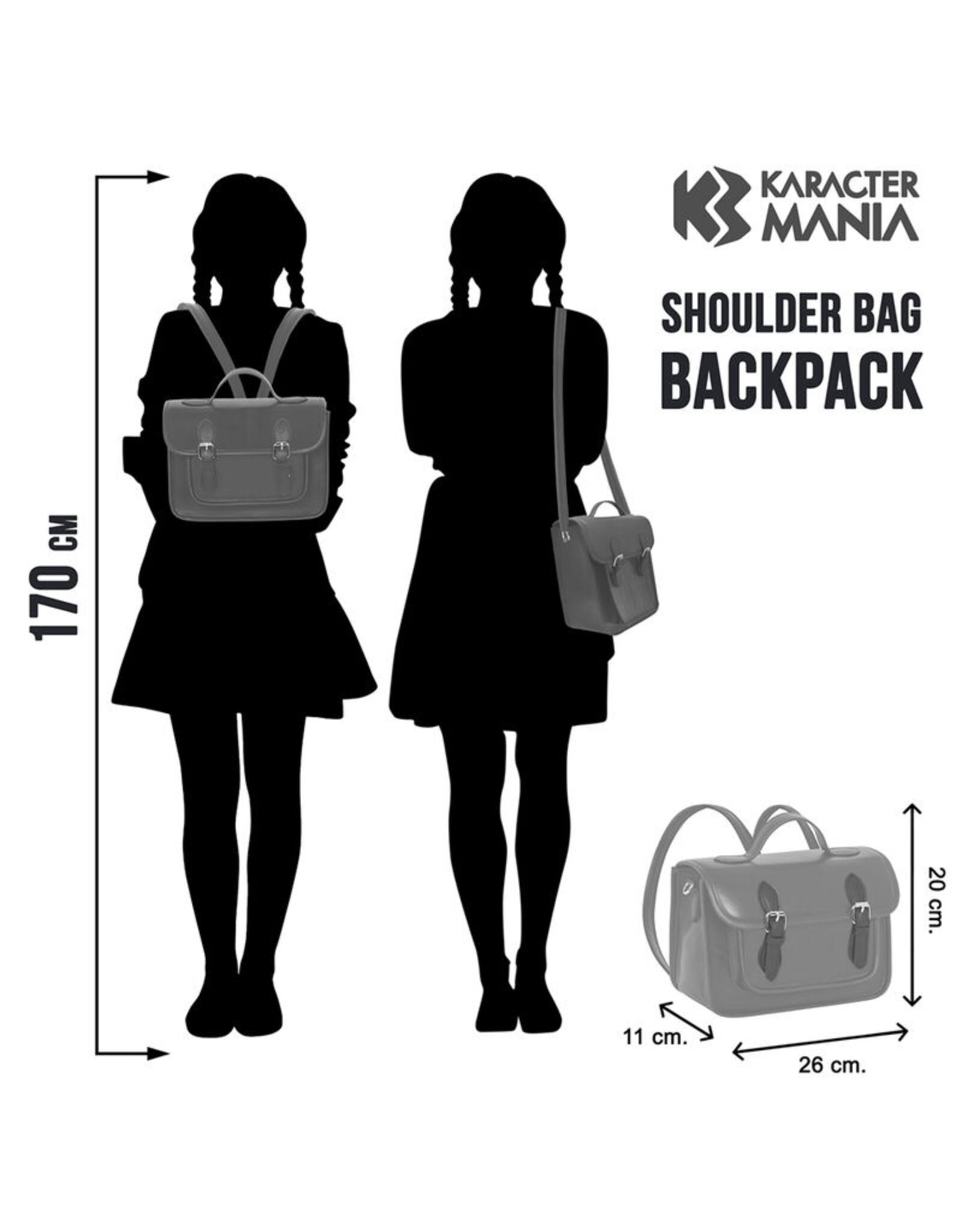 Karactermania Merchandise backpacks - Wednesday Original Shoulder Bag - Backpack