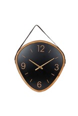 Van Manen Miscellaneous - Retro Wall Clock with leather strap "Jelle"