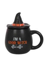 Something Different Drinkware - I'm a Good Witch After Coffee Topped Mug