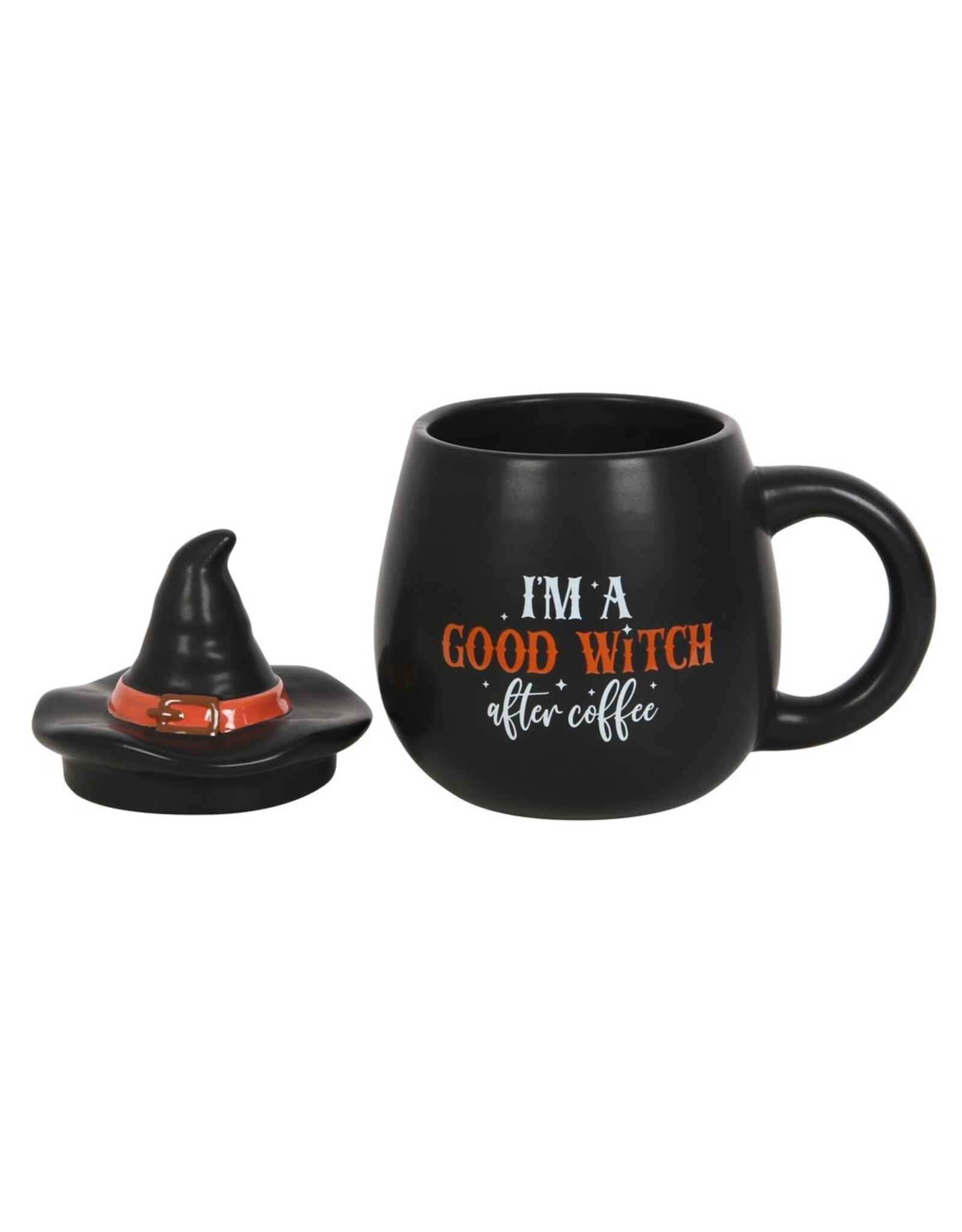 Something Different Drinkware - I'm a Good Witch After Coffee Mok met deksel