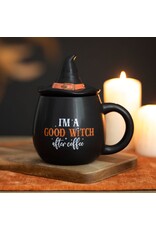 Something Different Drinkware - I'm a Good Witch After Coffee Mok met deksel