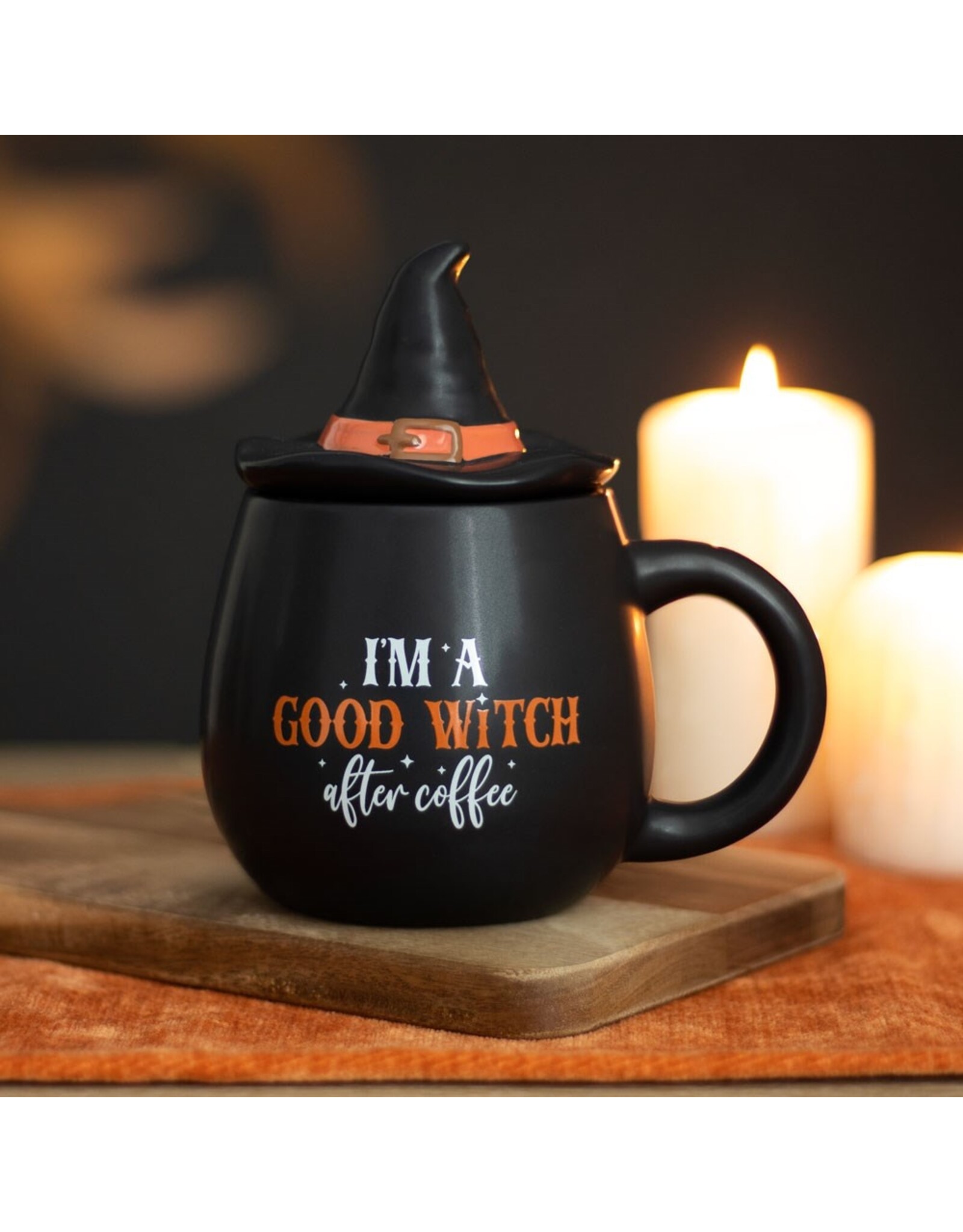 Something Different Drinkware - I'm a Good Witch After Coffee Mok met deksel