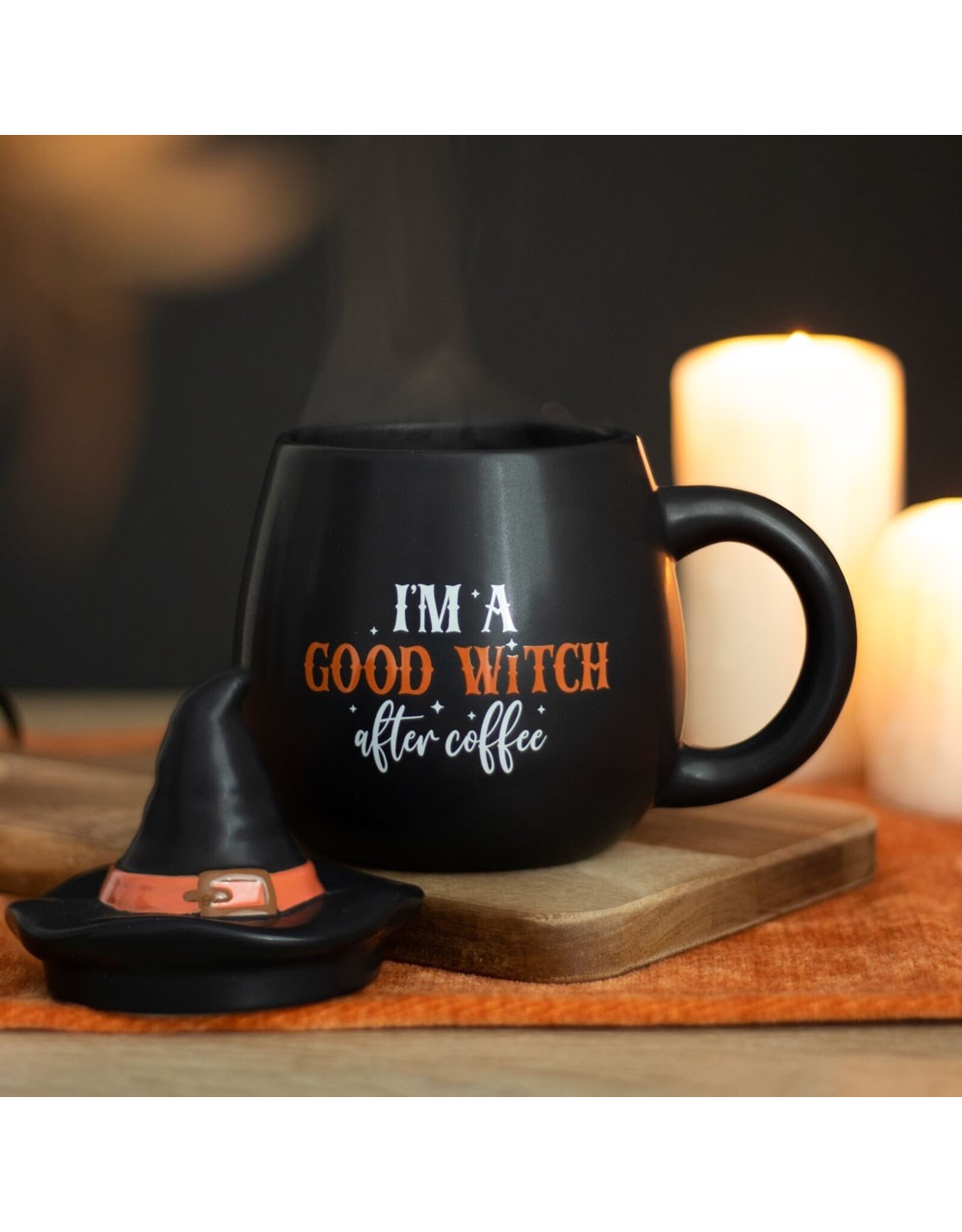 Something Different Drinkware - I'm a Good Witch After Coffee Mok met deksel