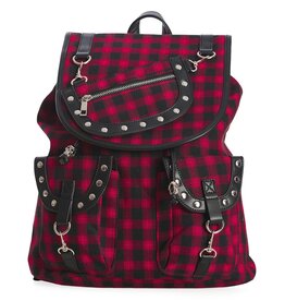 Banned Banned Yamy Tartan Backpack red-black