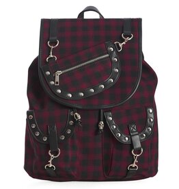 Banned Banned Yamy Tartan Backpack burgundy