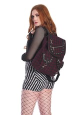 Banned Backpacks - Banned Yamy Tartan Backpack burgundy