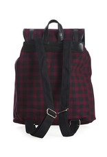 Banned Backpacks - Banned Yamy Tartan Backpack burgundy