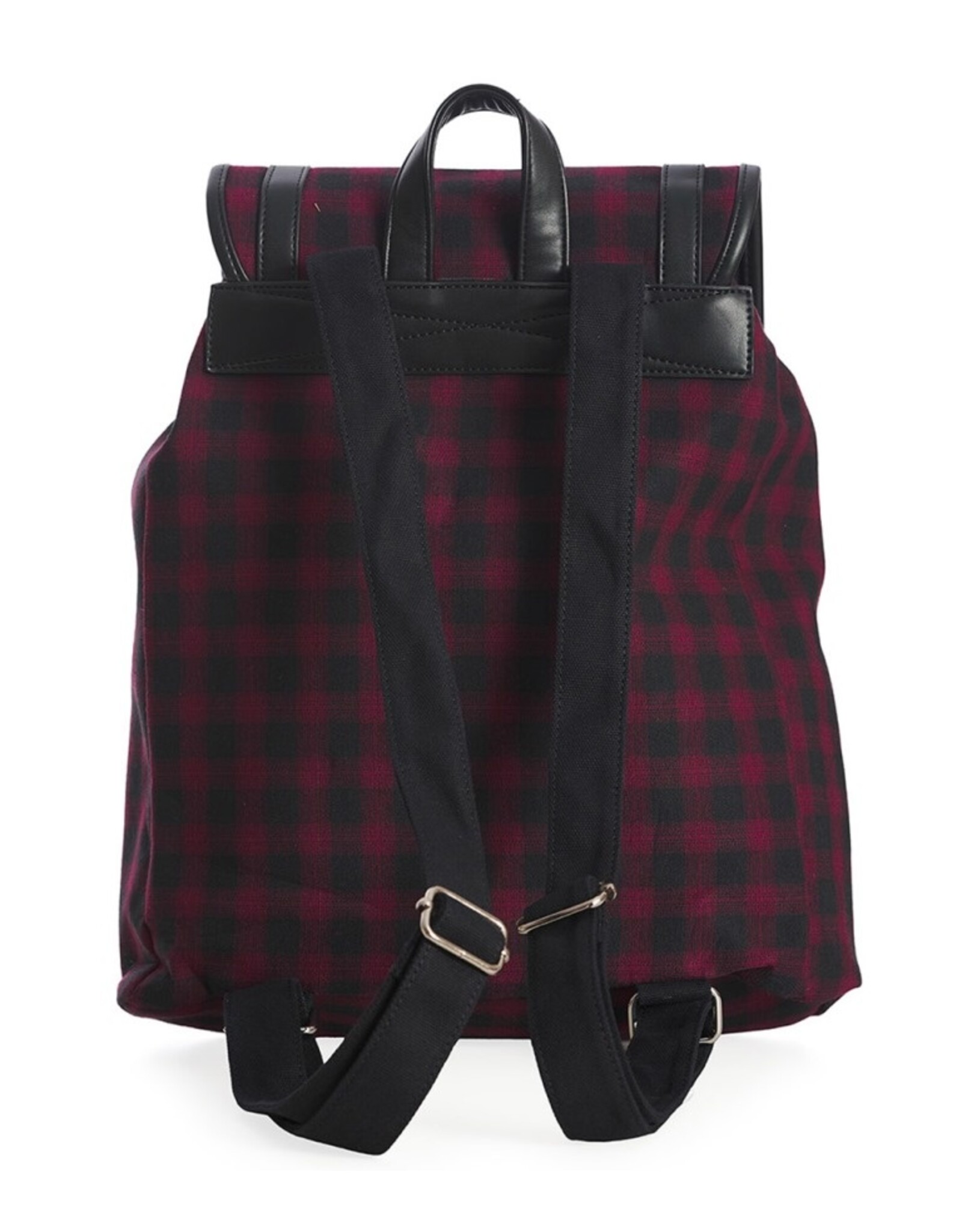 Banned Rugzakken - Banned Yamy Tartan rugzak burgundy