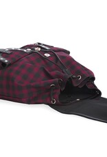 Banned Backpacks - Banned Yamy Tartan Backpack burgundy