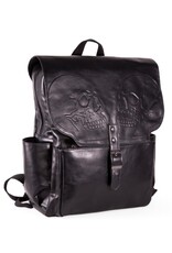 Banned Gothic bags Steampunk bags - Banned Fire Armour Embossed Twin Skull Backpack