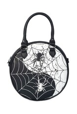 Banned Gothic bags Steampunk bags - Banned Yin Yang Master Round Gothic bag with spider