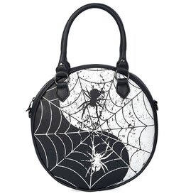 Banned Banned Yin Yang Master Round Gothic bag with spider