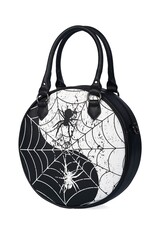 Banned Gothic bags Steampunk bags - Banned Yin Yang Master Round Gothic bag with spider