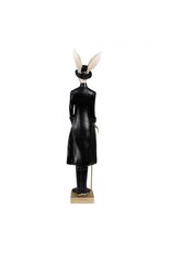 Trukado Giftware Figurines Collectables - Rabbit Gentlemen in Black Coat with Walking Stick 40cm