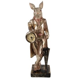 C&E Rabbit with Umbrella and Real Clock 35cm