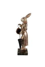 C&E Giftware & Lifestyle - Rabbit with Umbrella and Real Clock 35cm