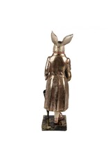 C&E Giftware & Lifestyle - Rabbit with Umbrella and Real Clock 35cm