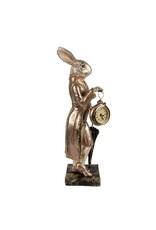 C&E Giftware & Lifestyle - Rabbit with Umbrella and Real Clock 35cm