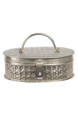 C&E Miscellaneous - Metal Storage Box Bohemien Style Oval 23cm