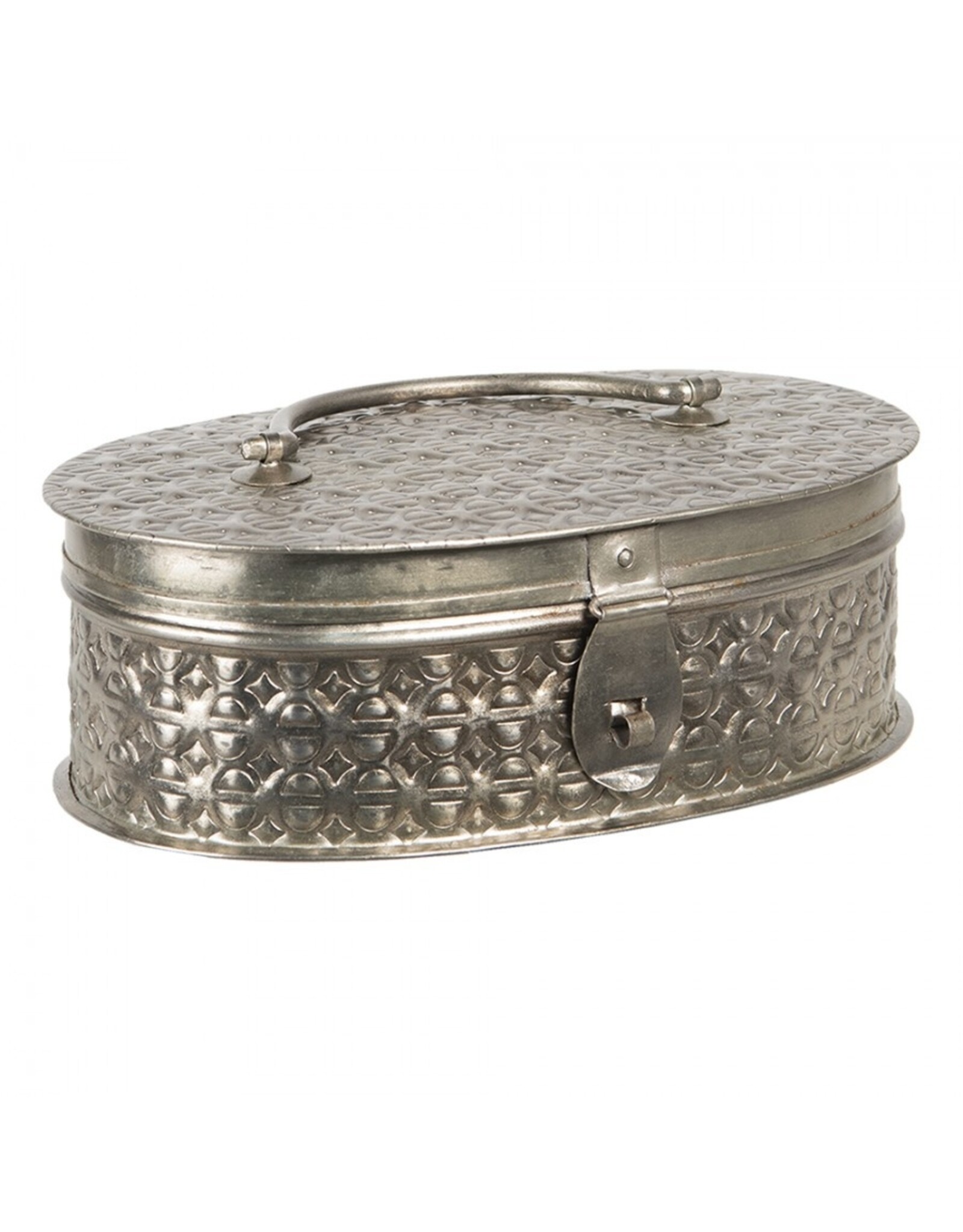 C&E Miscellaneous - Metal Storage Box Bohemian Style Oval 23cm