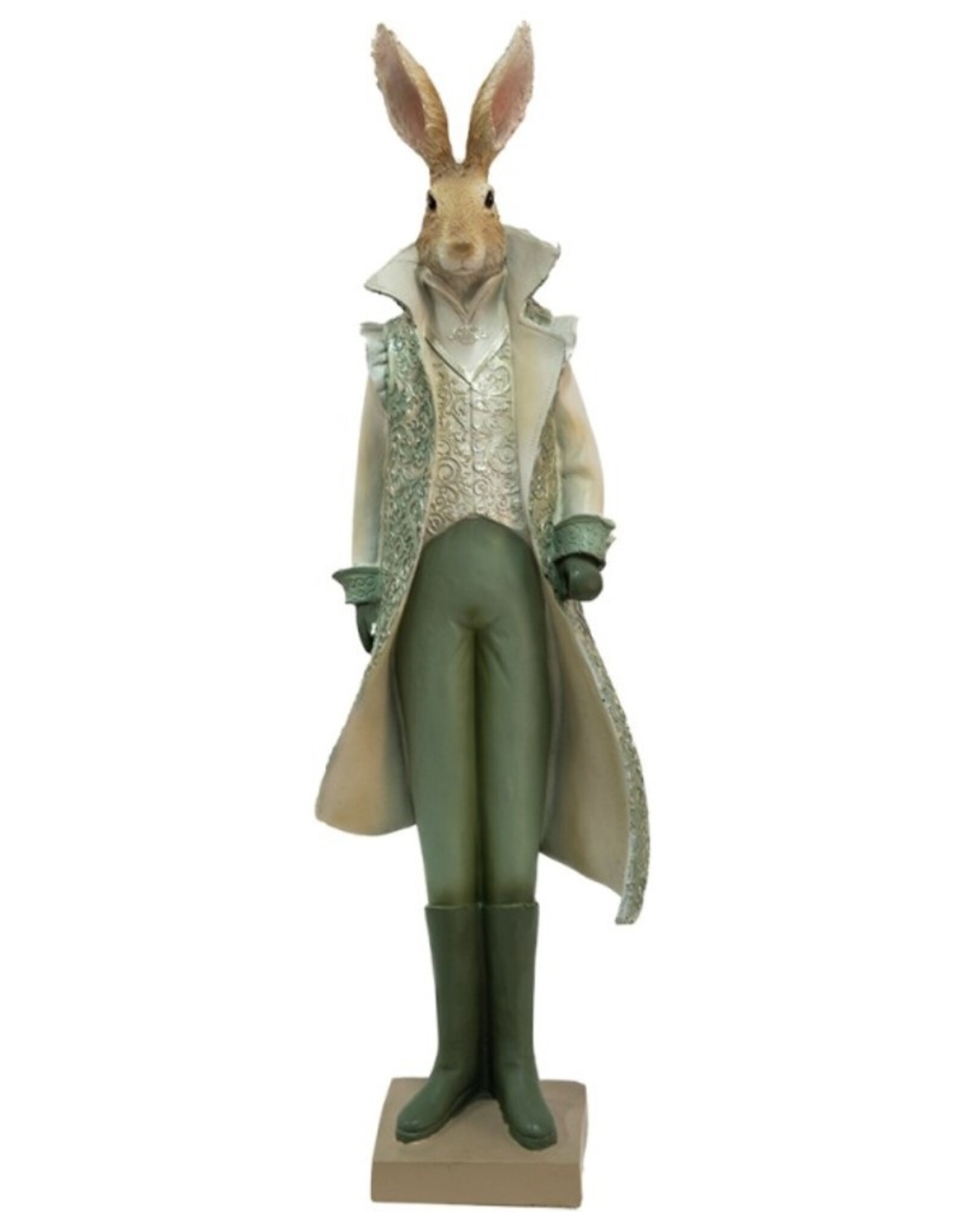 C&E Giftware Figurines Collectables - Rabbit in Green Victorian Coat 61cm