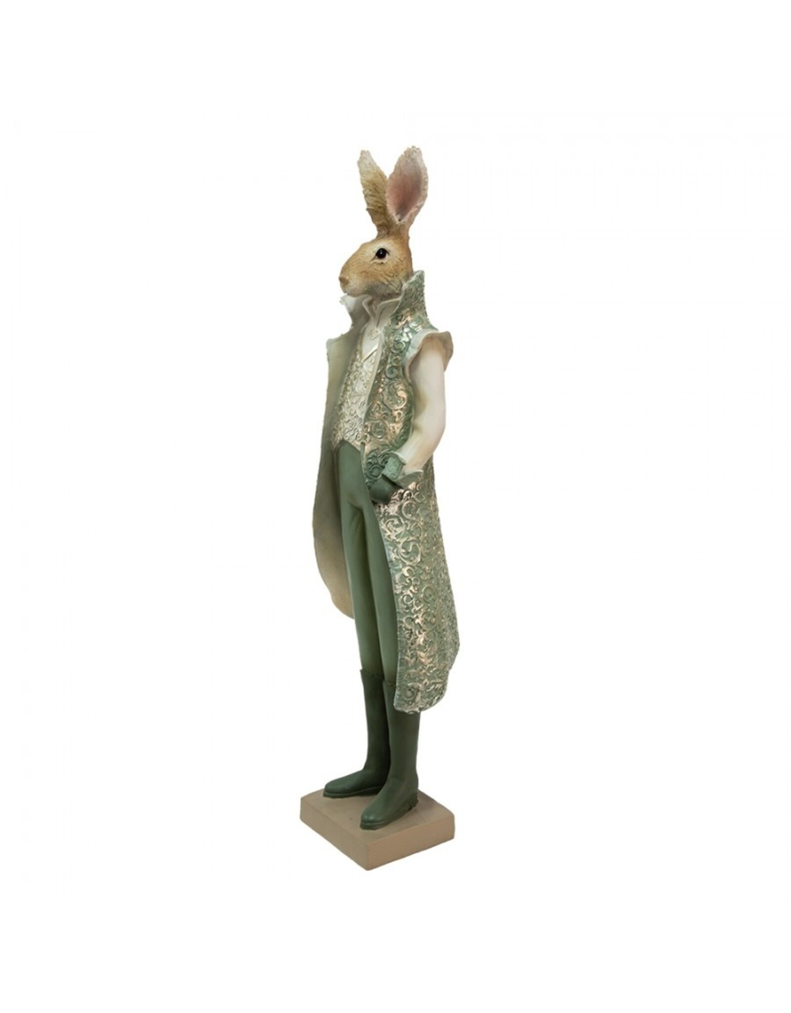 C&E Giftware Figurines Collectables - Rabbit in Green Victorian Coat 61cm