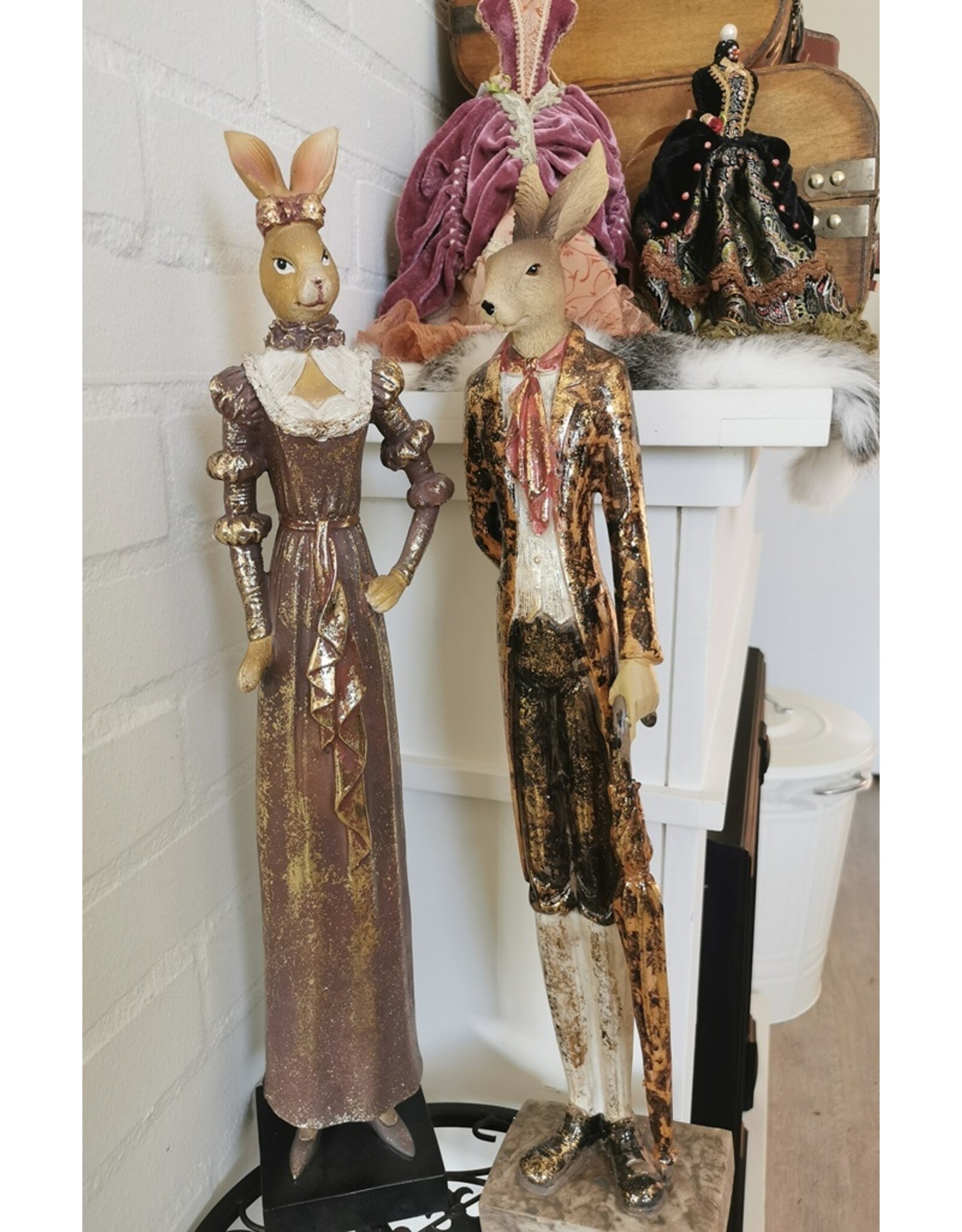 C&E Giftware & Lifestyle - Hare dressed as a Victorian Lady 53cm