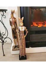 C&E Giftware & Lifestyle - Hare in Waistcoat, Jacket and Trousers, with Umbrella 51cm