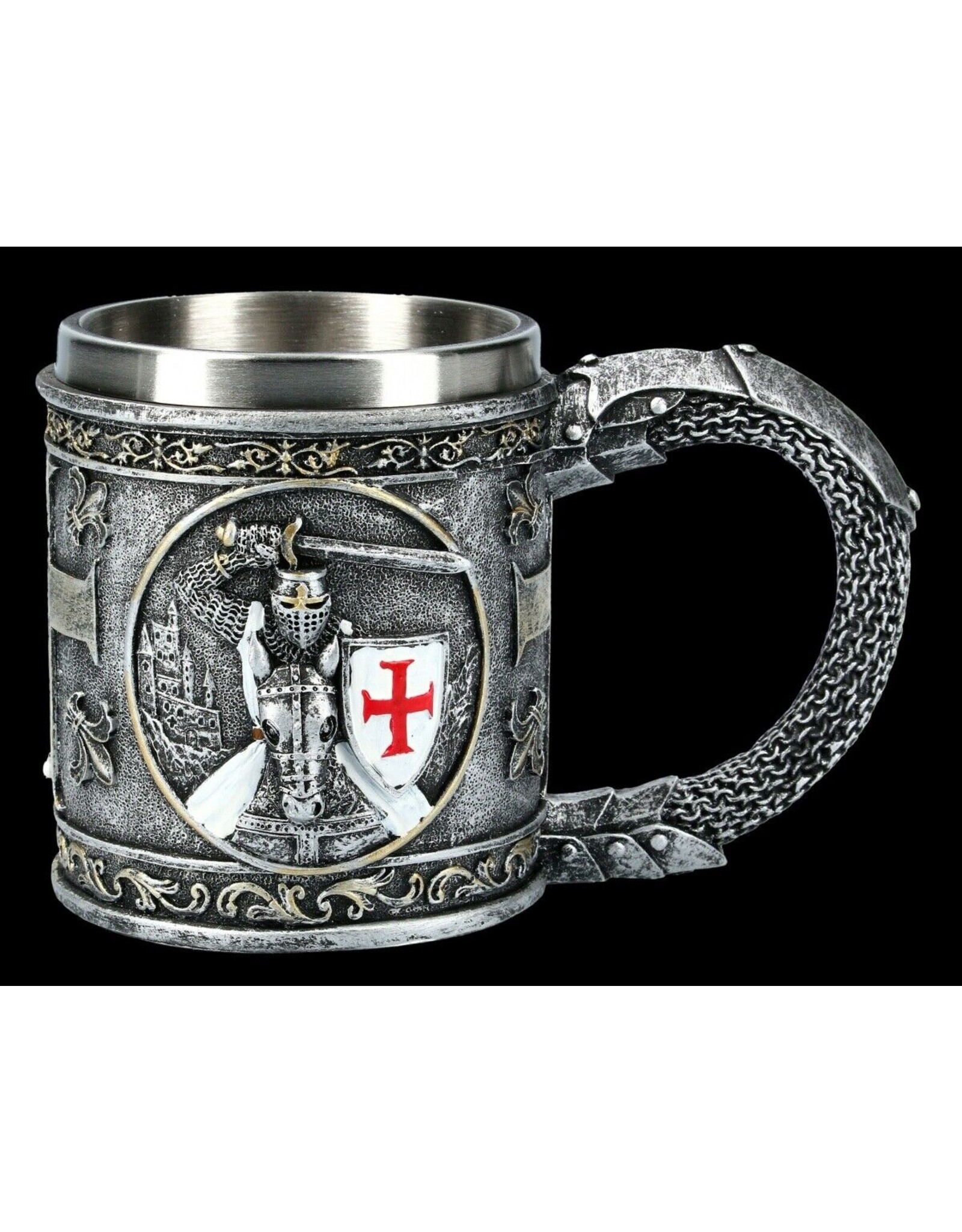 VG Drinkware - Tankard Crusader on Horse - metal insert removable