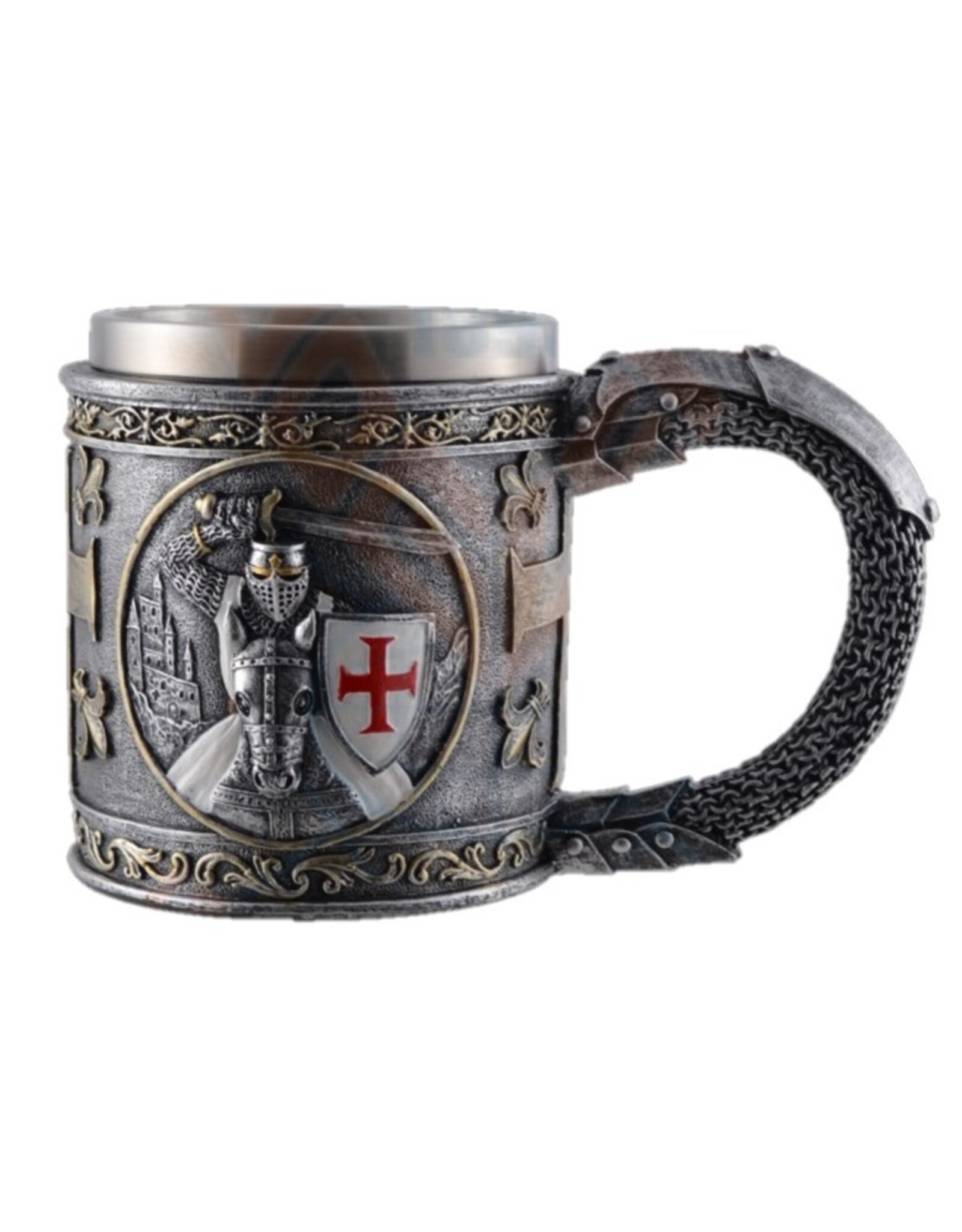 VG Drinkware - Tankard Crusader on Horse - metal insert removable