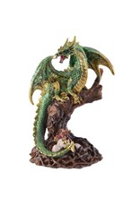 VG Giftware & Lifestyle - Dragon sitting on tree with baby dragon - set of 2 green/purple