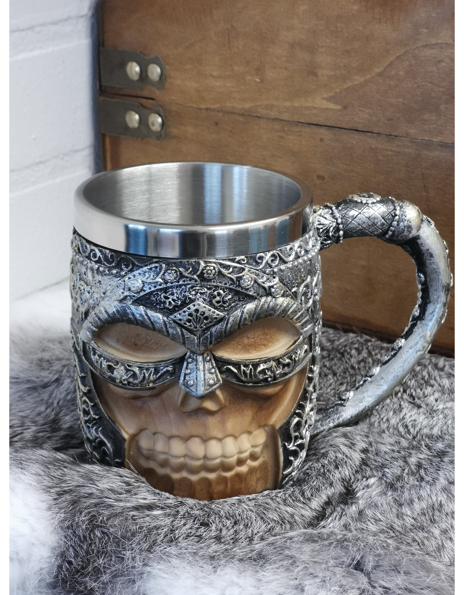 Dark Desire Drinkware - Skull Tankard Zorro 3D - with stainless steel insert