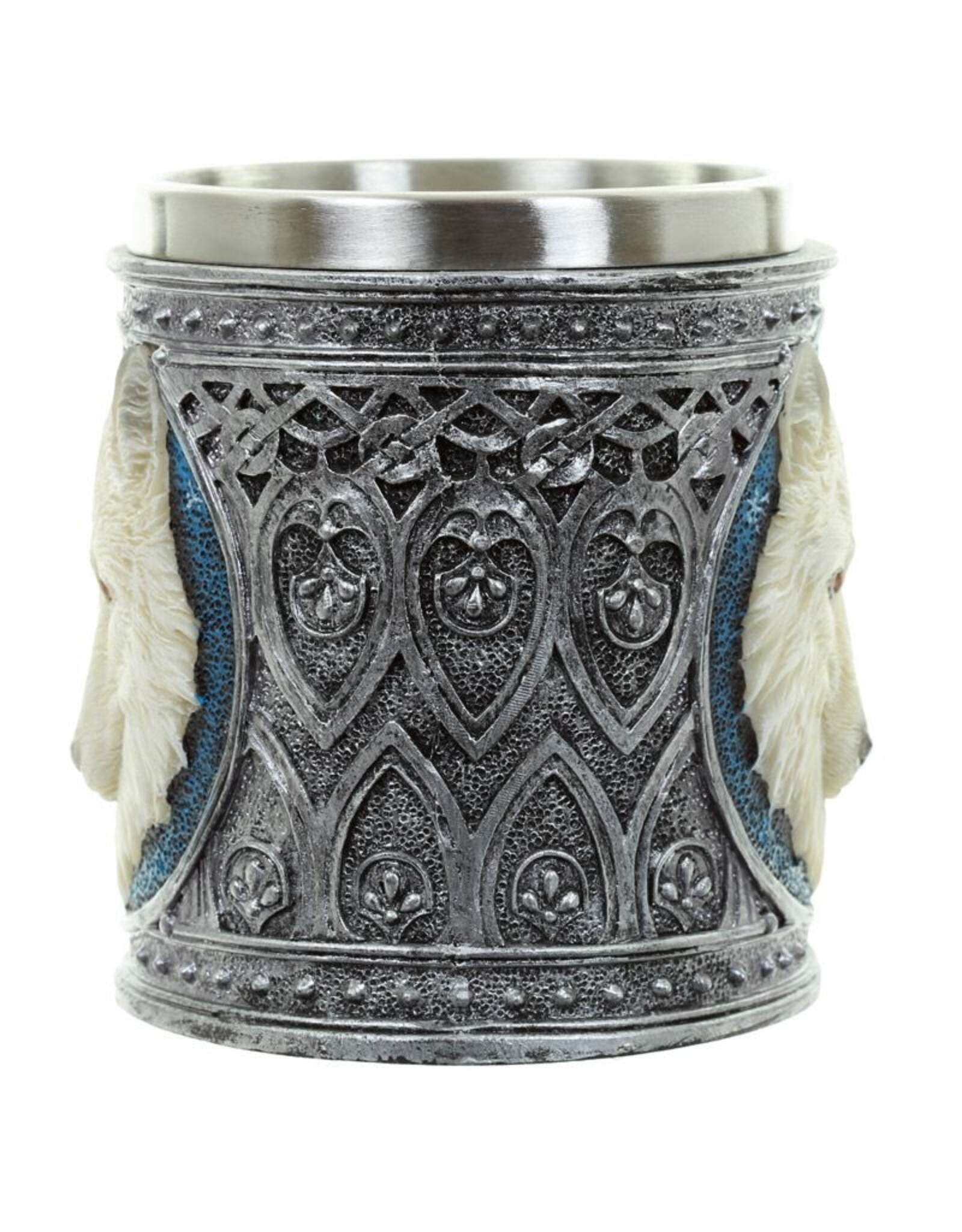 Puckator Drinkware - White Wolf tankard with stainless insert