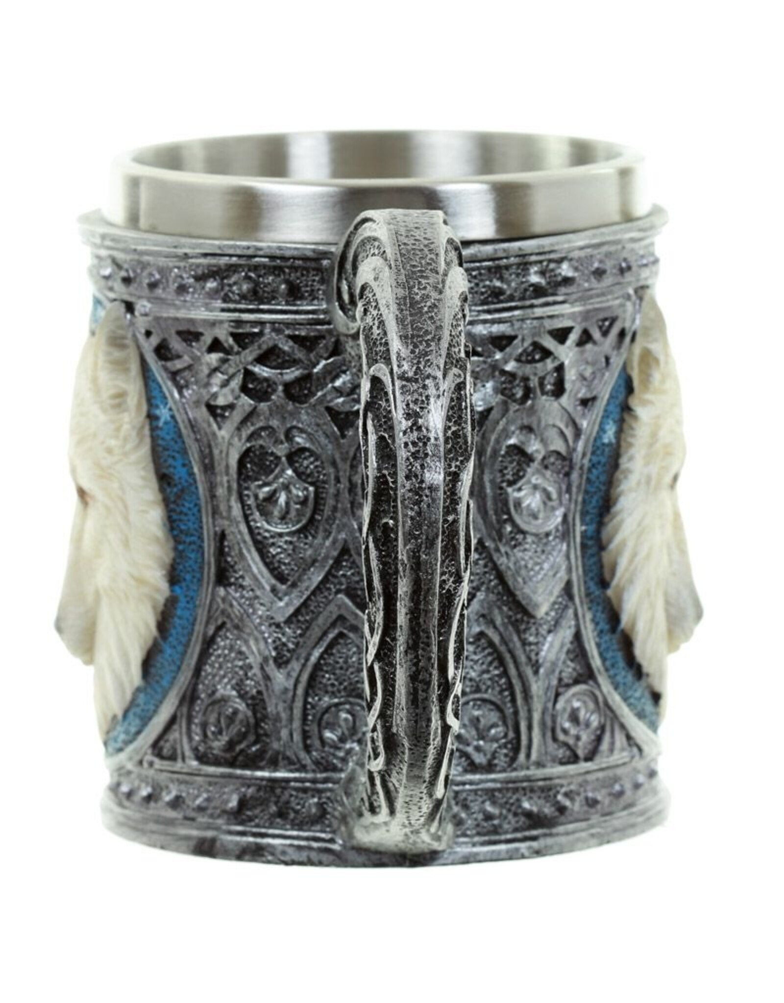 Puckator Drinkware - White Wolf tankard with stainless insert