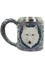 Puckator Drinkware - Witte Wolf  mok met RVS inzet