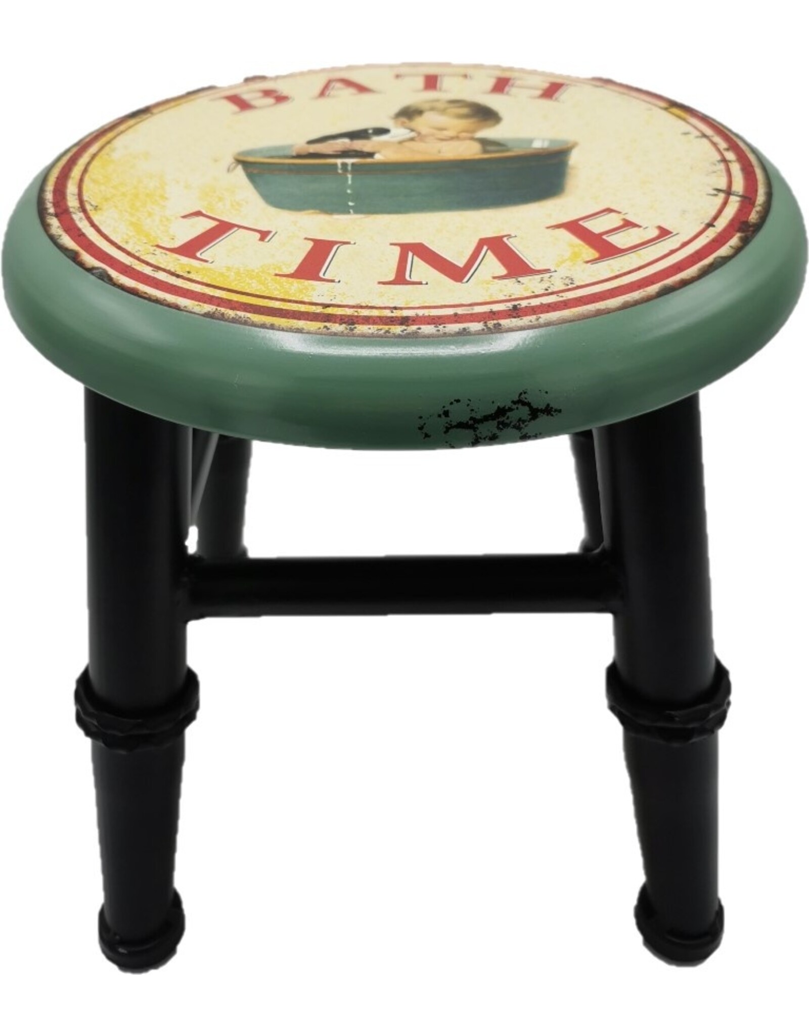 Trukado Miscellaneous - Iron Vintage Stool - Plant table "Bath Time"