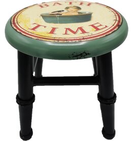 Trukado IJzeren Vintage Kruk - Plantentafel "Bath Time"