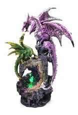 Trukado Giftware Figurines Collectables - Creators Call Dragon and Dragonling Light Up Ornament