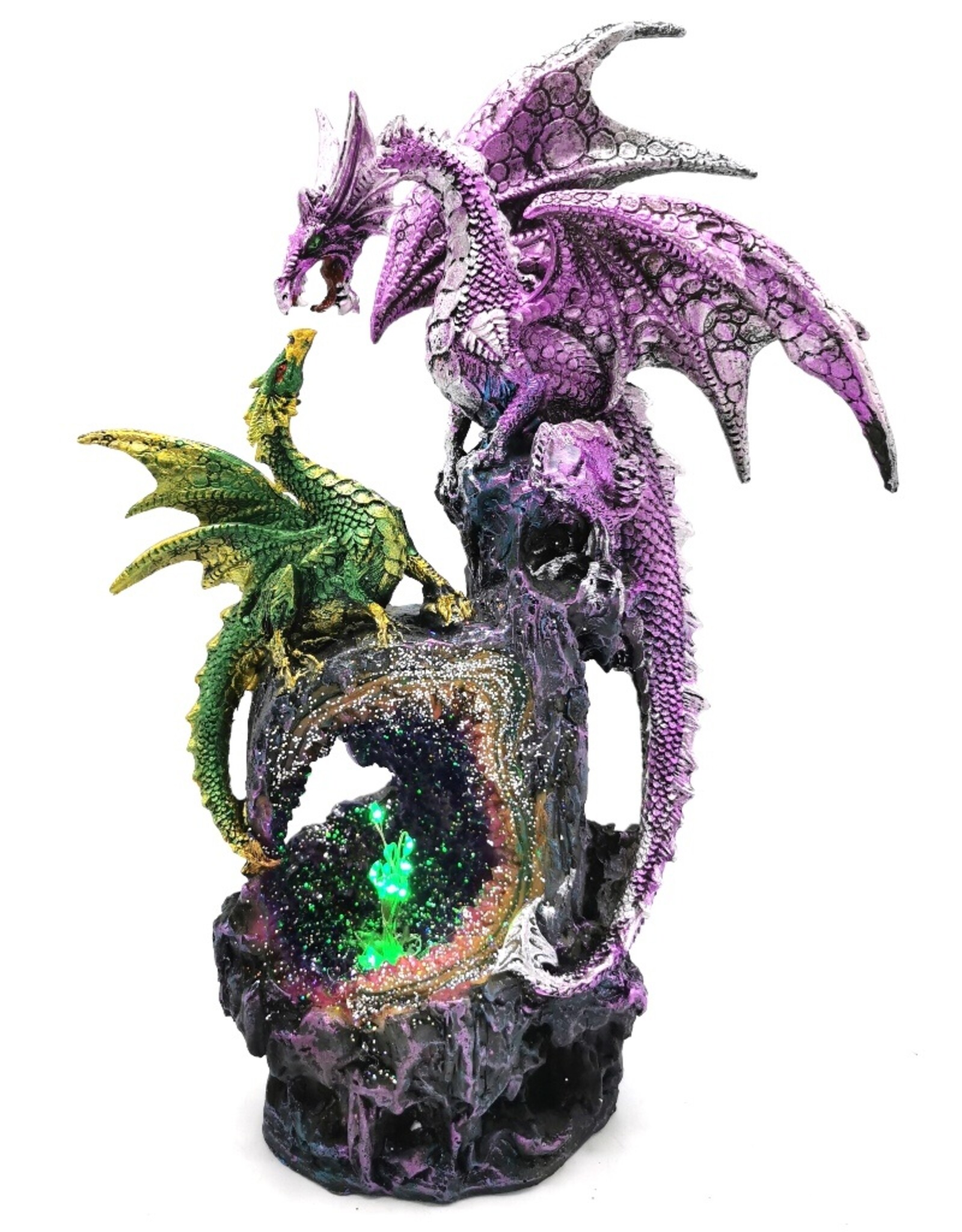 Trukado Giftware Figurines Collectables - Creators Call Dragon and Dragonling Light Up Ornament