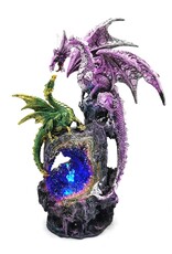 Trukado Giftware Figurines Collectables - Creators Call Dragon and Dragonling Light Up Ornament