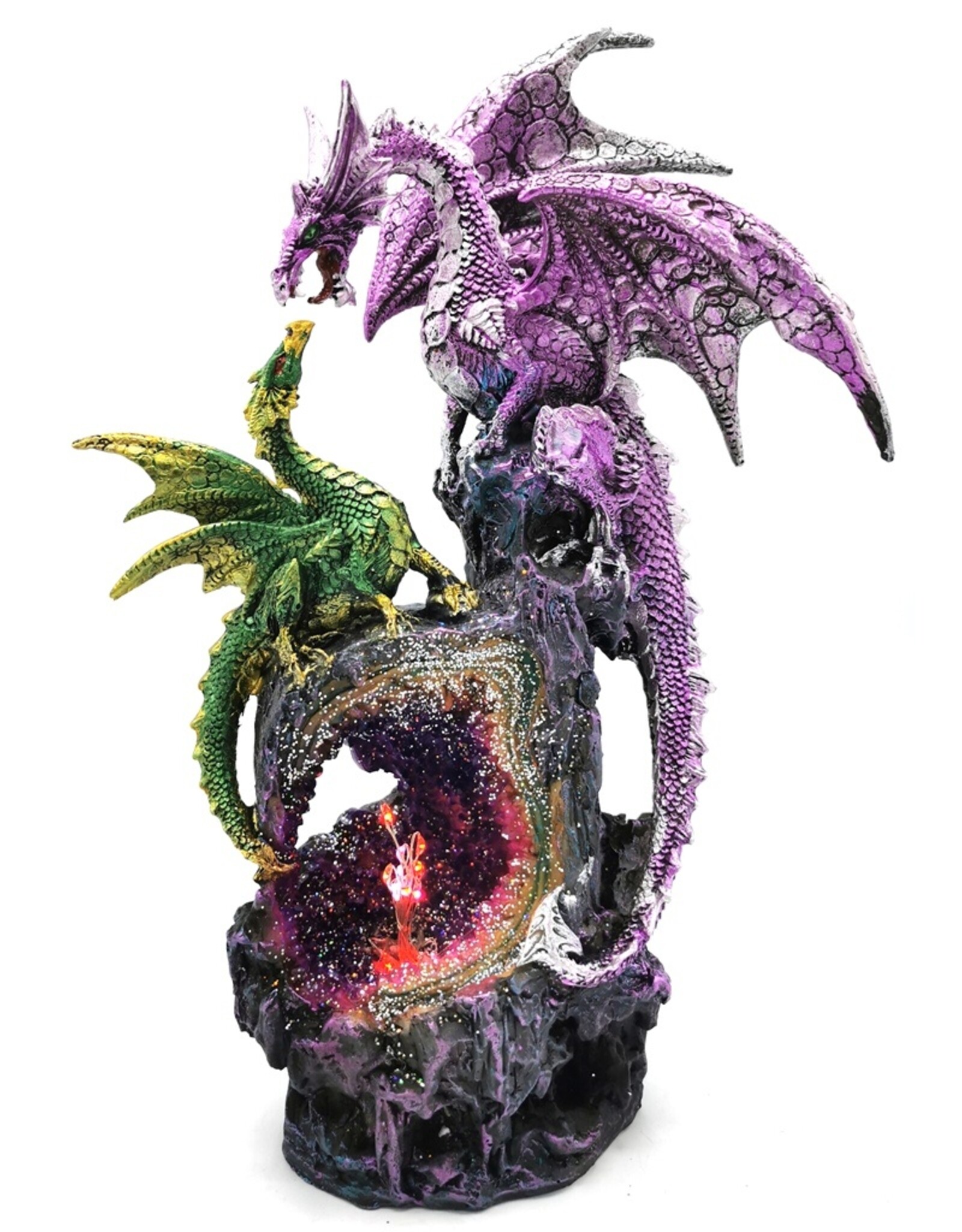 Trukado Giftware Figurines Collectables - Creators Call Dragon and Dragonling Light Up Ornament