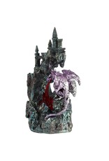 Trukado Giftware & Lifestyle - Dark Legends Dragon with Fire Breath LED Cliff Castle