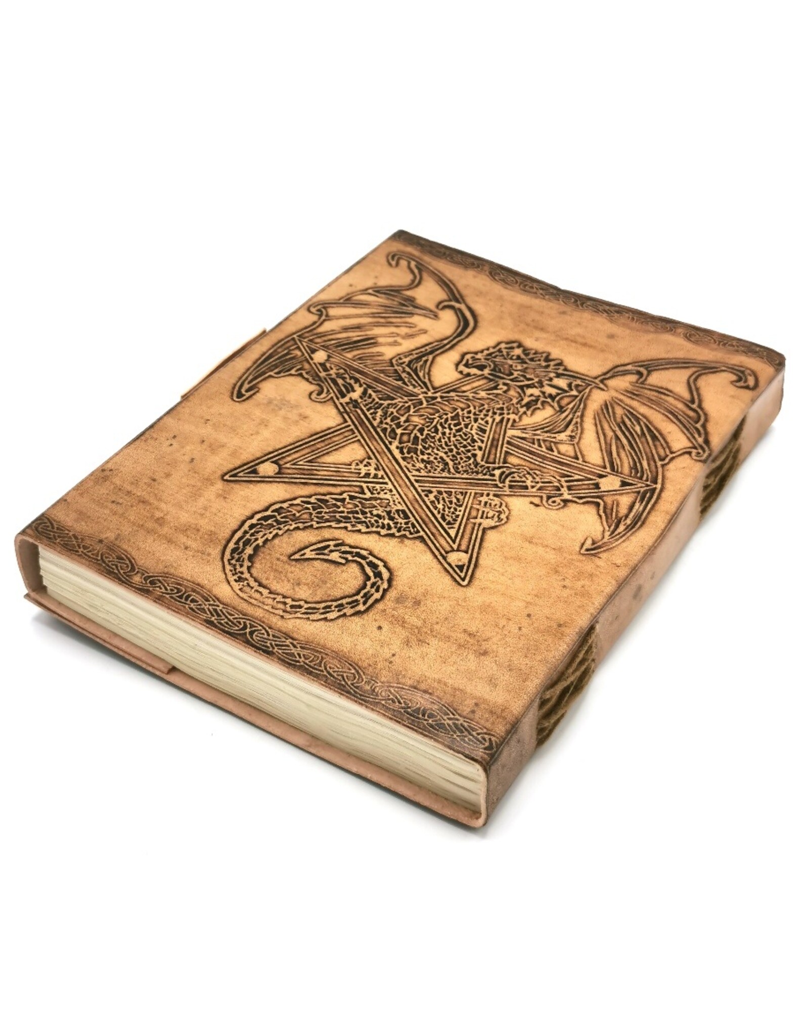 AWG Miscellaneous - Leather Journal with Embossed Dragon & Pentagram 20cm x 15cm
