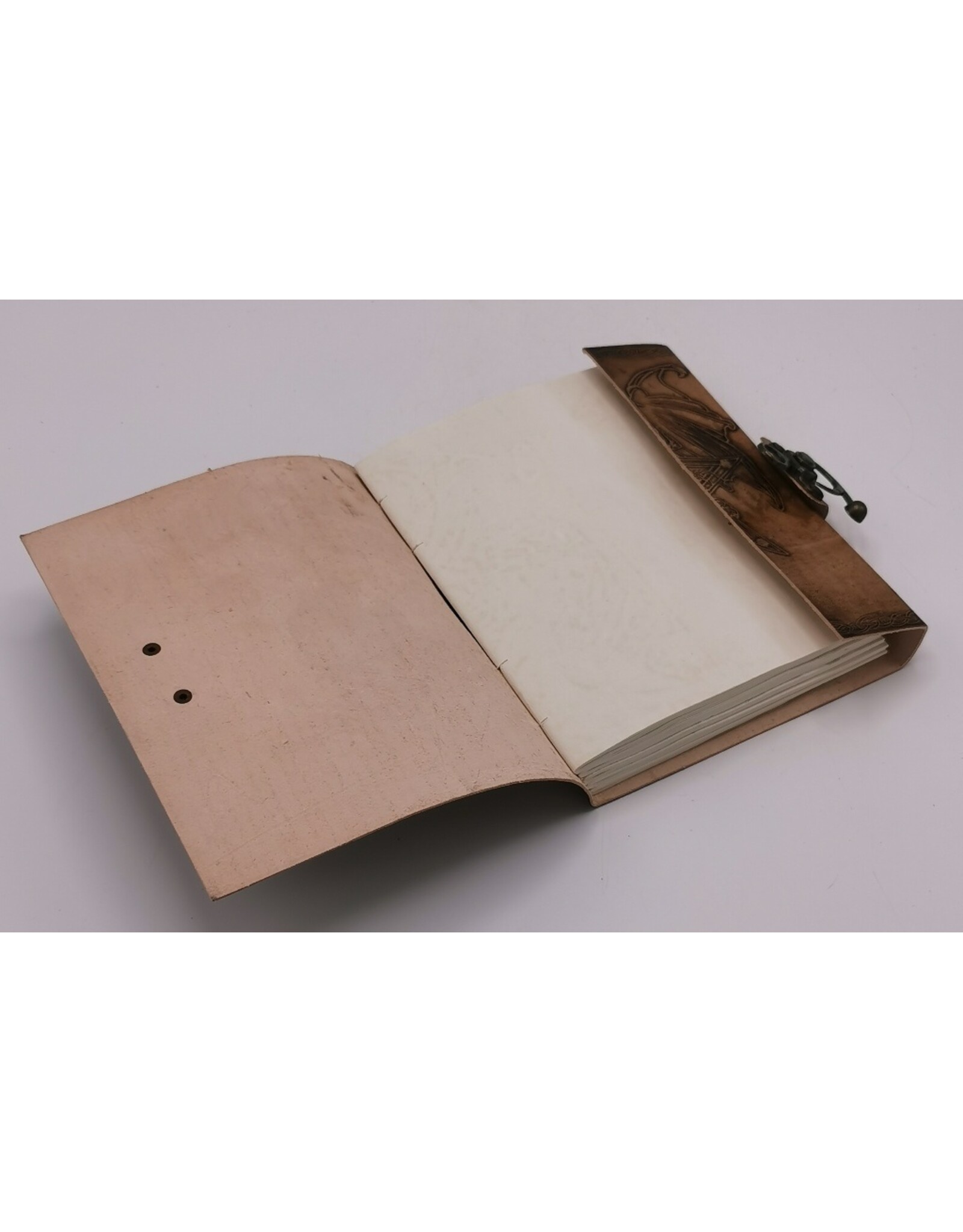 AWG Miscellaneous - Leren Notitieboek met Draak en Pentagram 20cm x 15cm