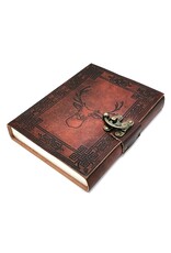 AWG Miscellaneous - Leren Notitieboek met Hert 20cm x 15cm