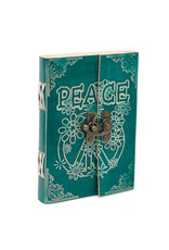AWG Miscellaneous - Leather Journal Green Peace 18cm x 13cm