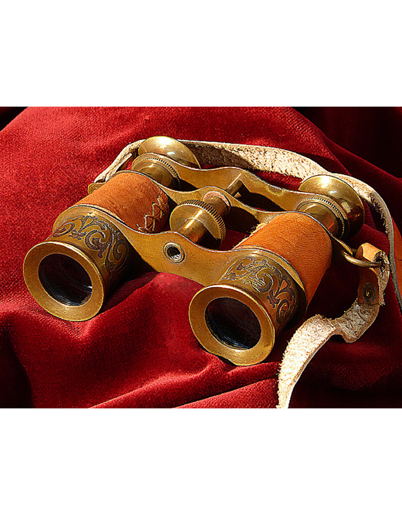 AWG Giftware & Lifestyle - Ornate Opera Glasses Brass Antique look