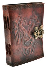 NemesisNow Miscellaneous - Draken Lederen Dagboek met slot (notitieboek)